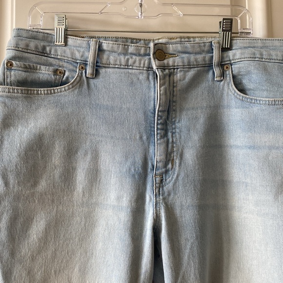 Lauren by Ralph Lauren cropped jeans, hombre fringe cuffs size 16 - Picture 2 of 9